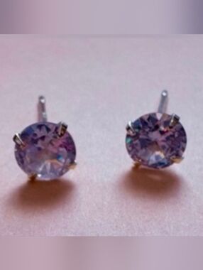 Moissanite White D-Color 1.0 Ctw Round Stud Earrings in Sterling Setting
